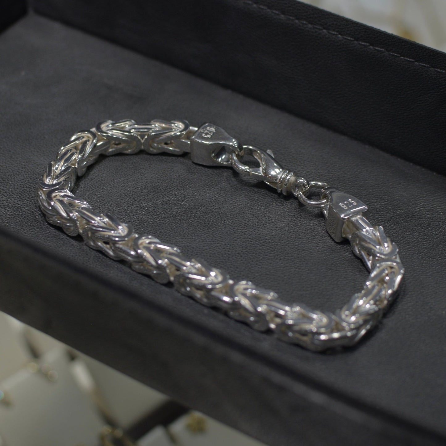 8mm Königskettenarmband 925er Silber