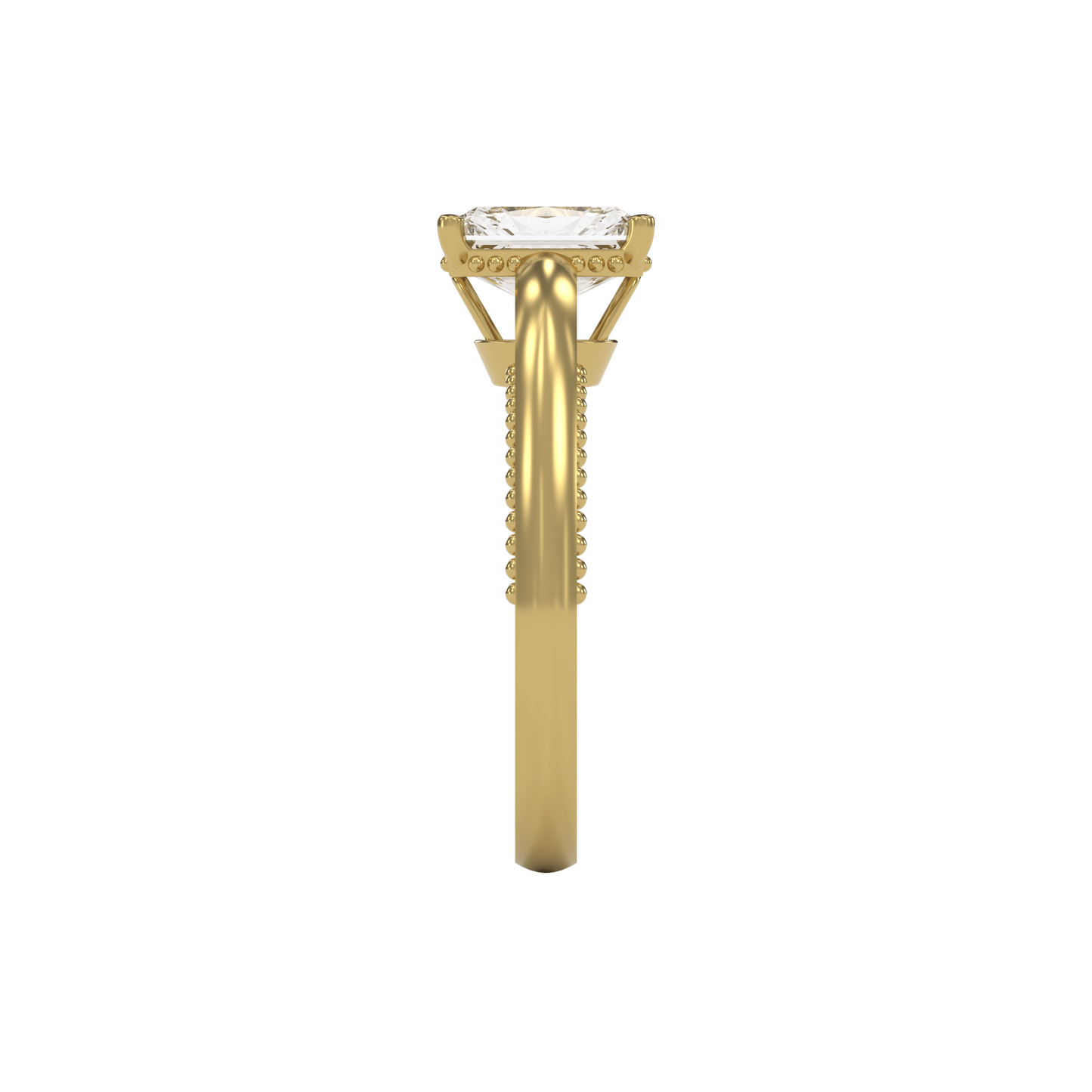 DORA 2ct Labor Diamant Radiant Verlobungsring, 14K Gold