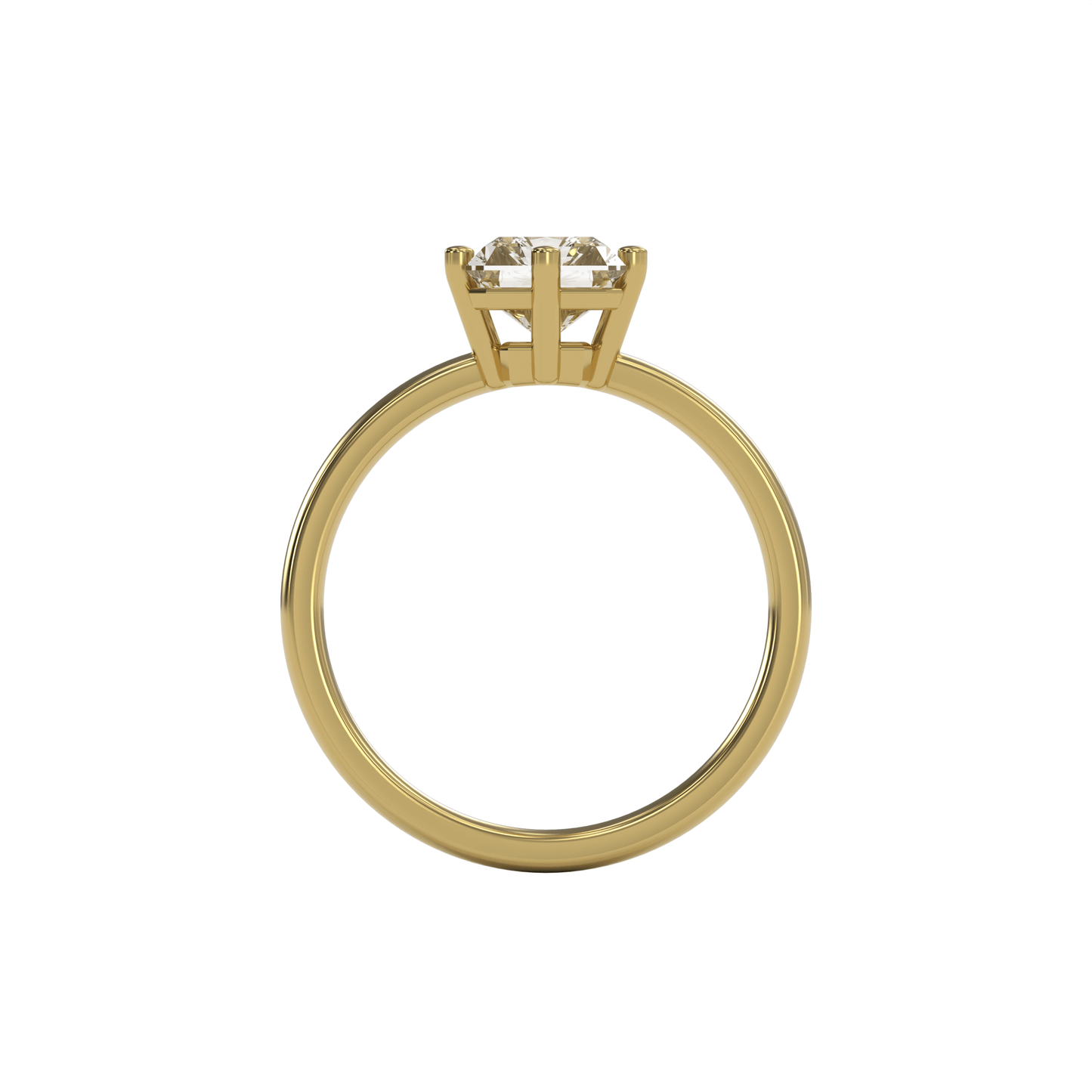 JANE 2ct Labor Diamant Radiant Verlobungsring, 14K Gold