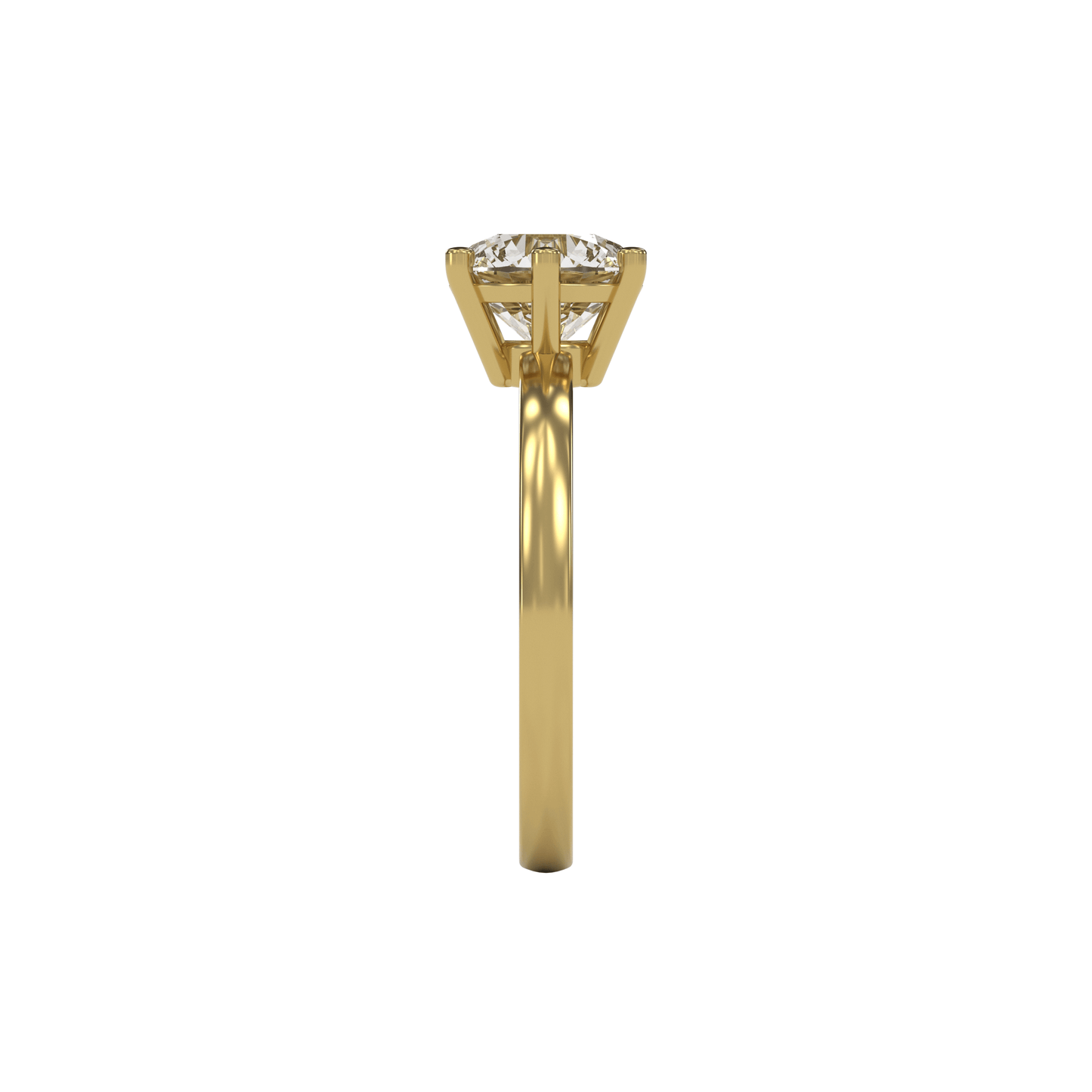 JANE 2ct Labor Diamant Rund Verlobungsring, 14K Gold