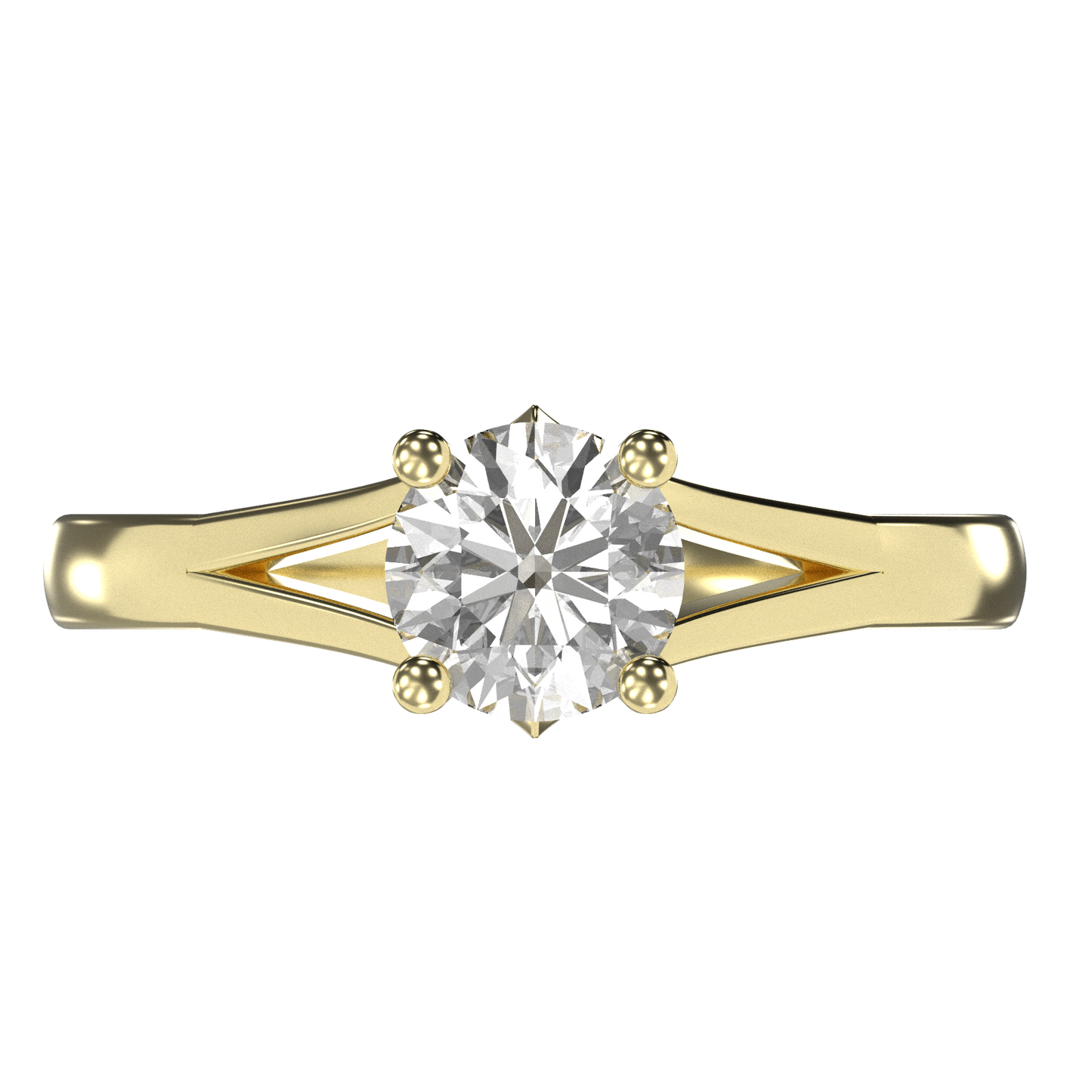 Amelia - 1ct Signature High Setting | 14K Gold | 1ct Brilliant geschliffener Zirkonia