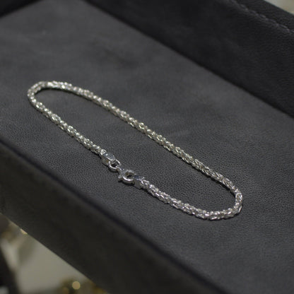 2,3mm Königskettenarmband 925er Silber