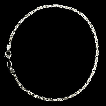 2,3mm Königskettenarmband 925er Silber