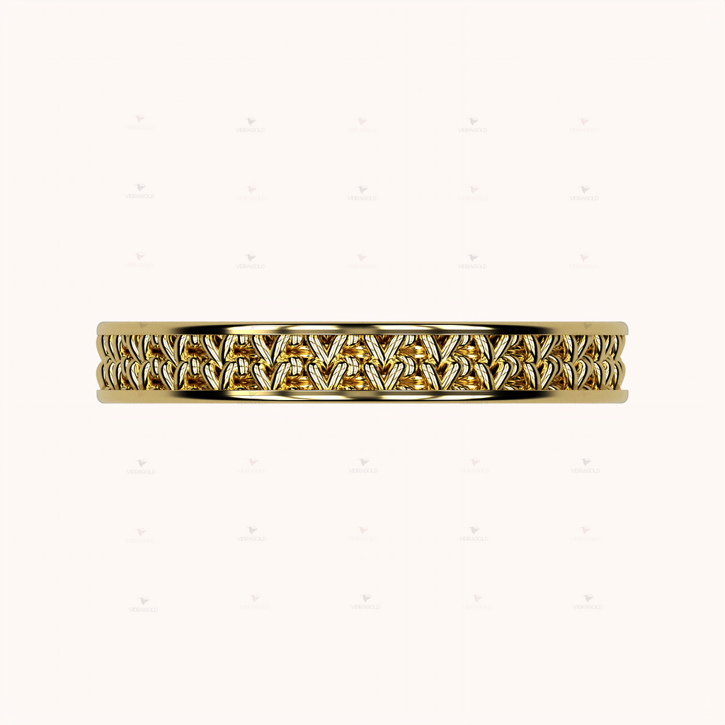 3mm Fisherman’s Stitch Ring – Crochet Collection (14k Gold)