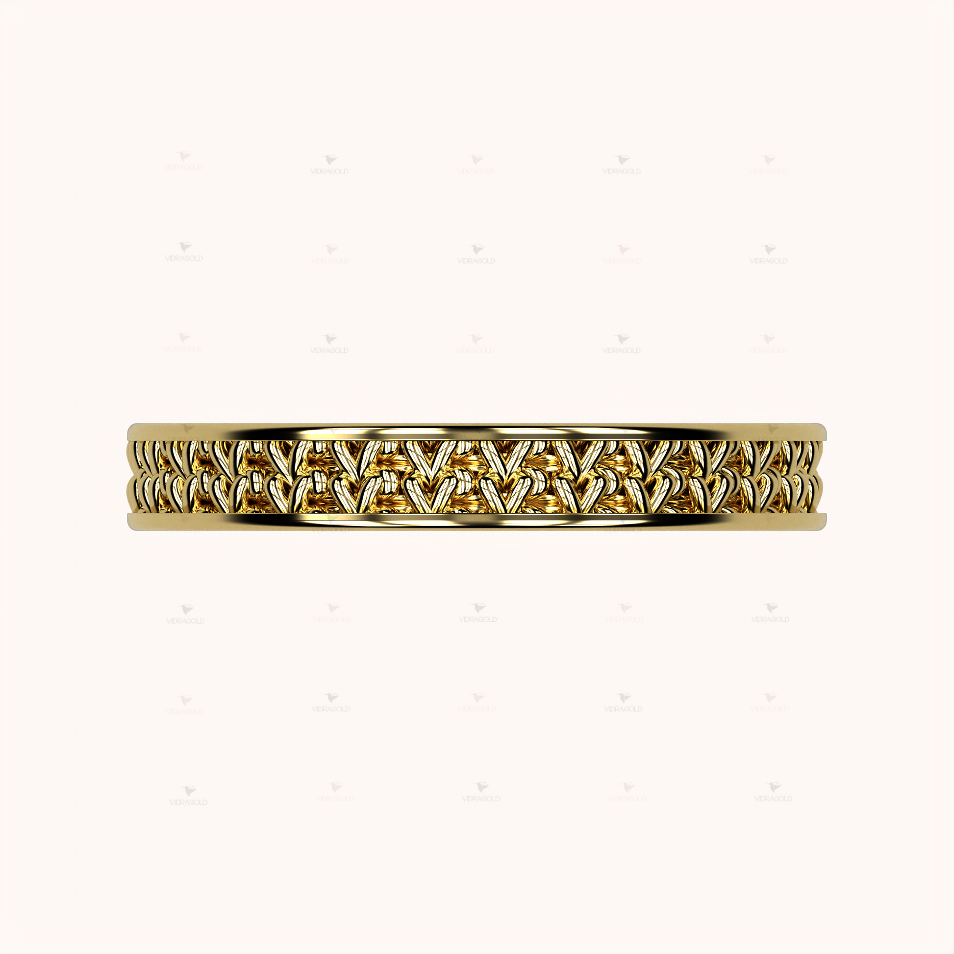 3mm Fisherman’s Stitch Ring – Crochet Collection (14k Gold)