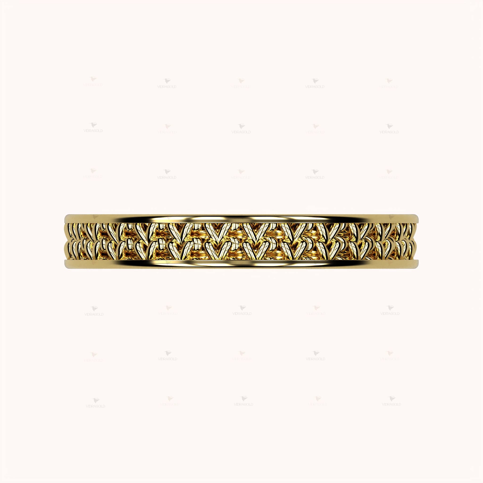 3mm Fisherman’s Stitch Ring – Crochet Collection (14k Gold)