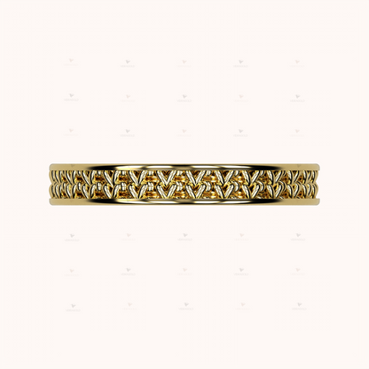 3mm Fisherman’s Stitch Ring – Crochet Collection (14k Gold)