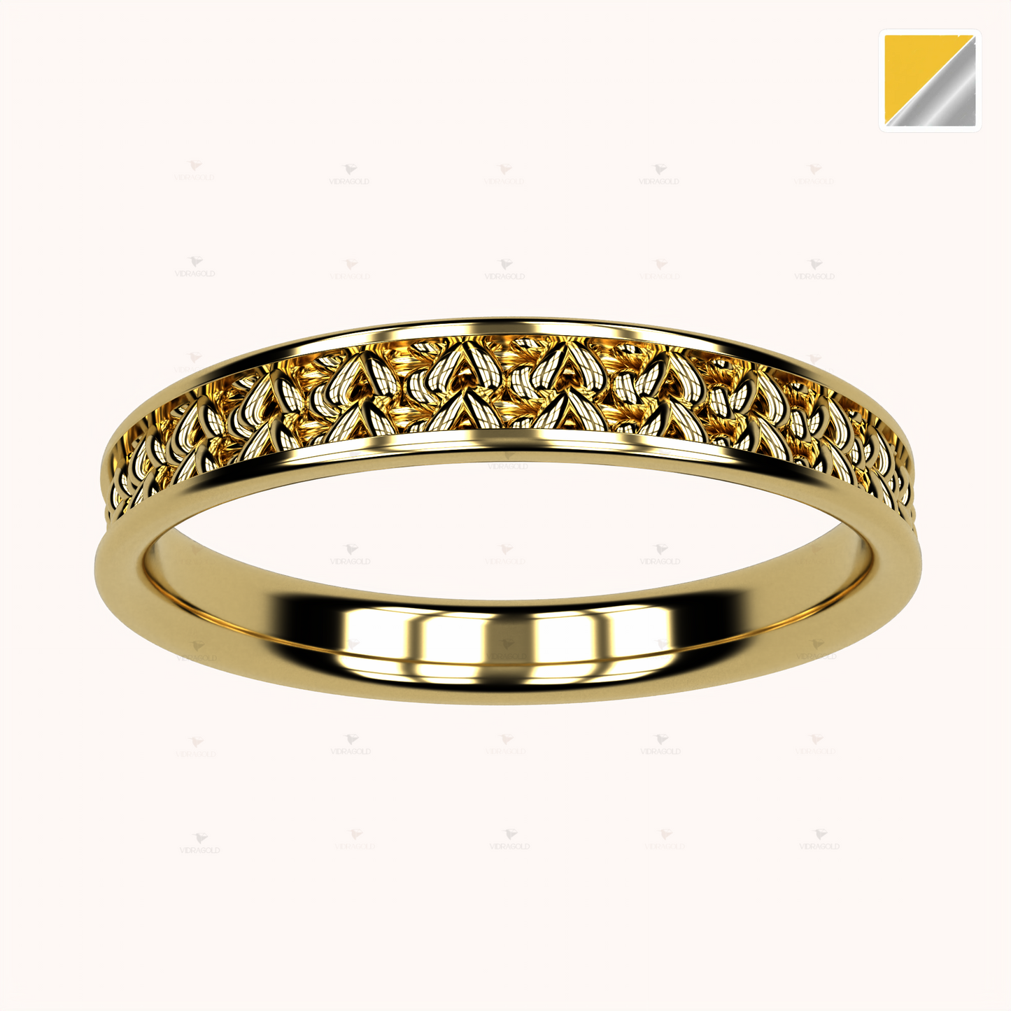 3mm Fisherman’s Stitch Ring – Crochet Collection (14k Gold)