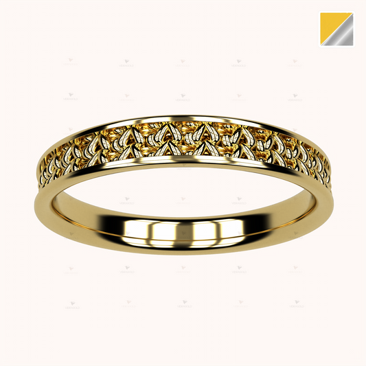 3mm Fisherman’s Stitch Ring – Crochet Collection (14k Gold)