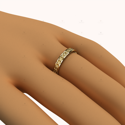 3mm Fisherman’s Stitch Ring – Crochet Collection (14k Gold)