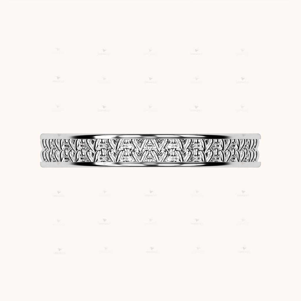 3mm Fisherman’s Stitch Ring – Crochet Collection (14k Gold)