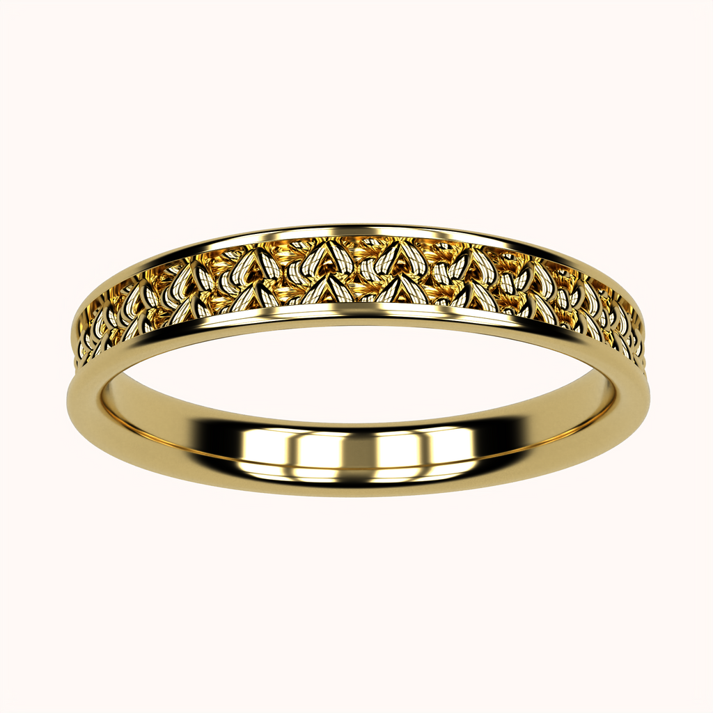 3mm Fisherman’s Stitch Ring – Crochet Collection (14k Gold)