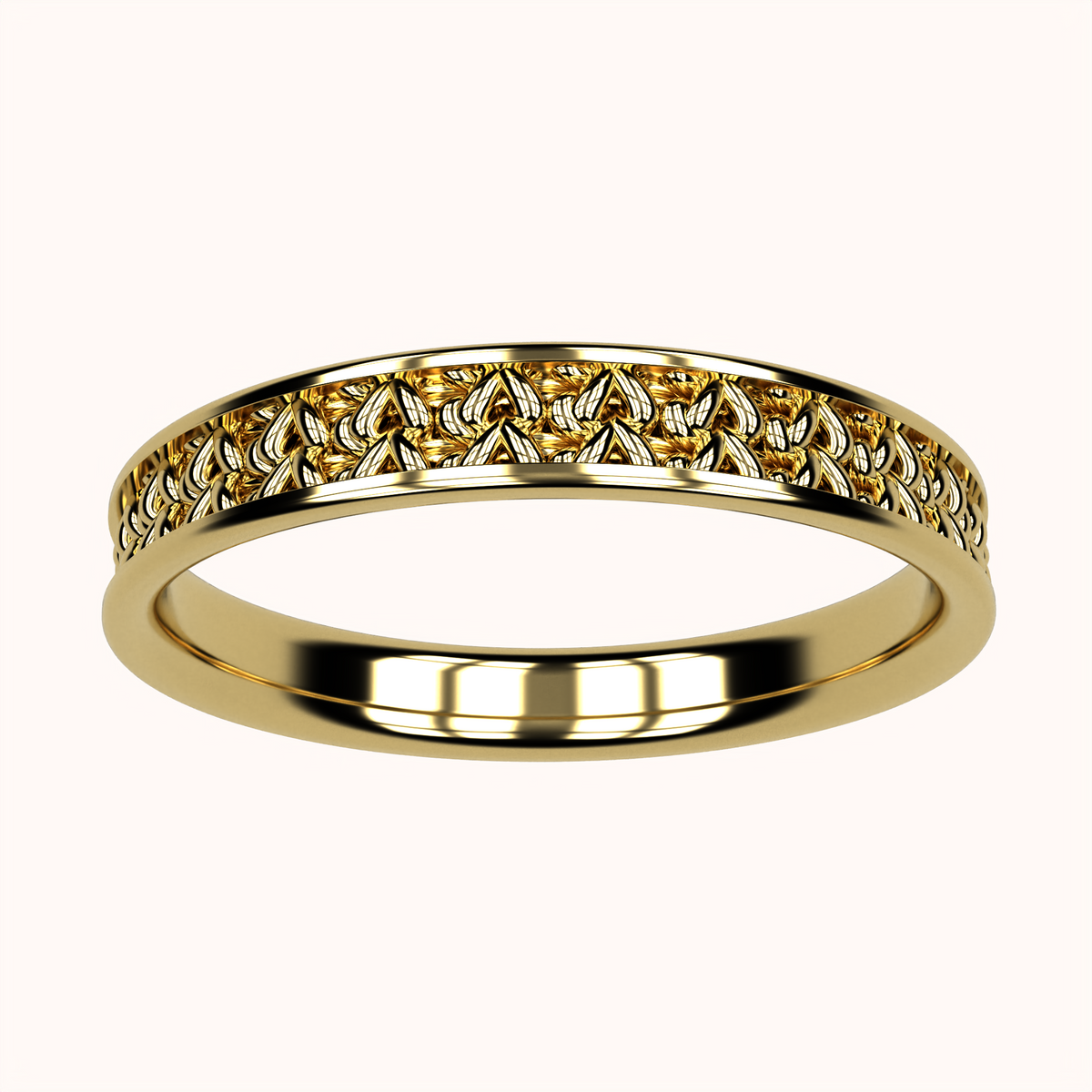3mm Fisherman’s Stitch Ring – Crochet Collection (14k Gold)