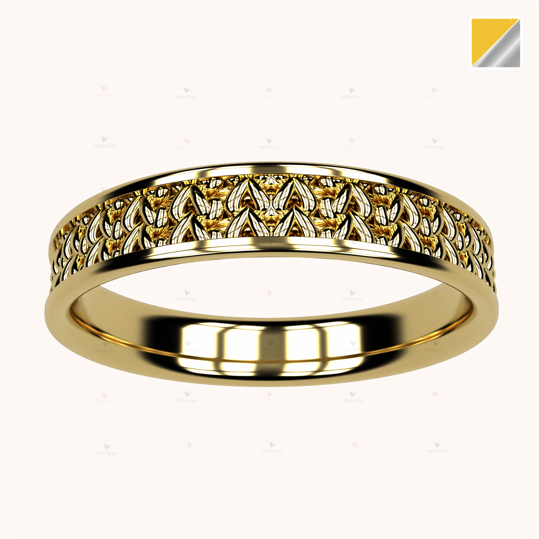 4mm Fisherman’s Stitch Ring – Crochet Collection (14k Gold)