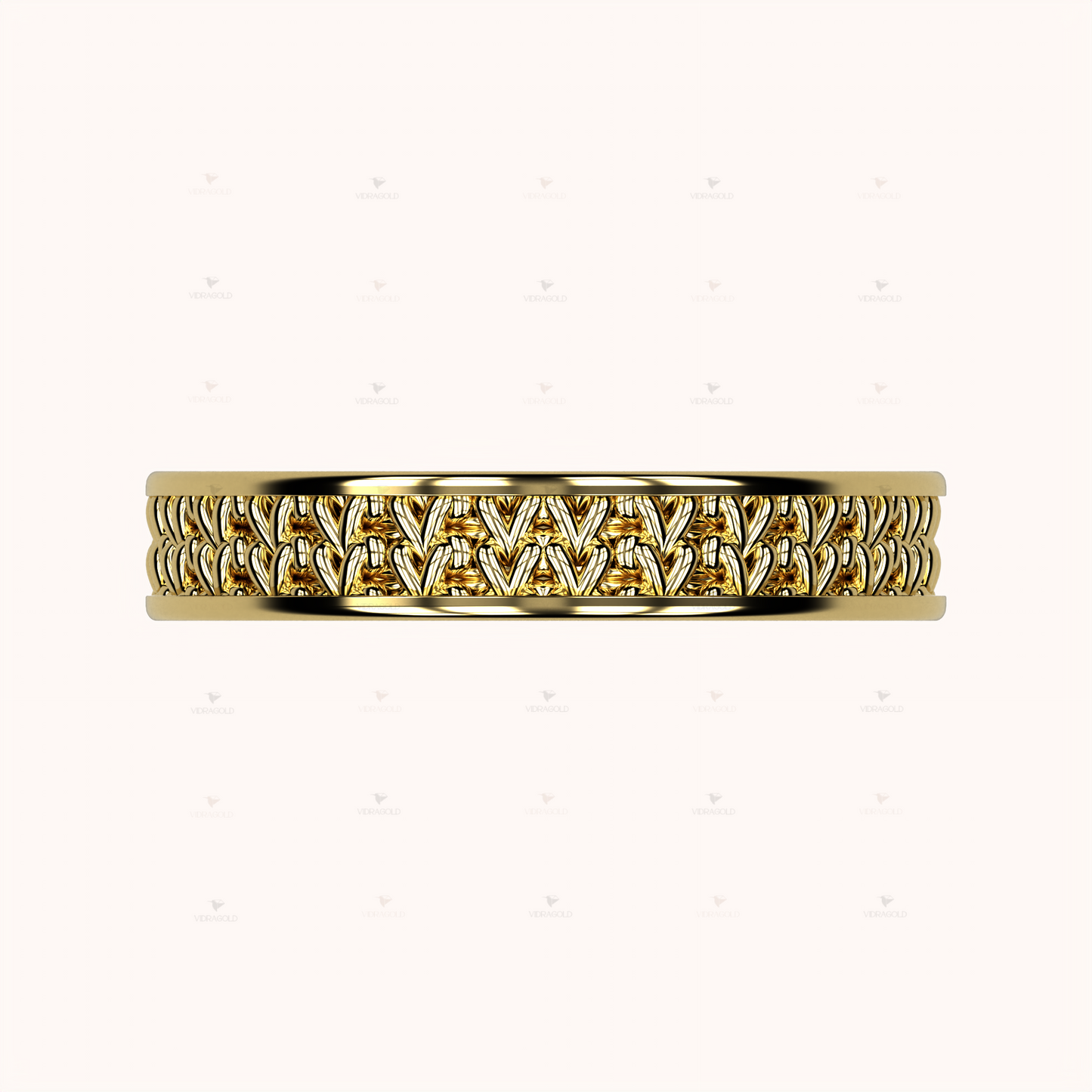 4mm Fisherman’s Stitch Ring – Crochet Collection (14k Gold)