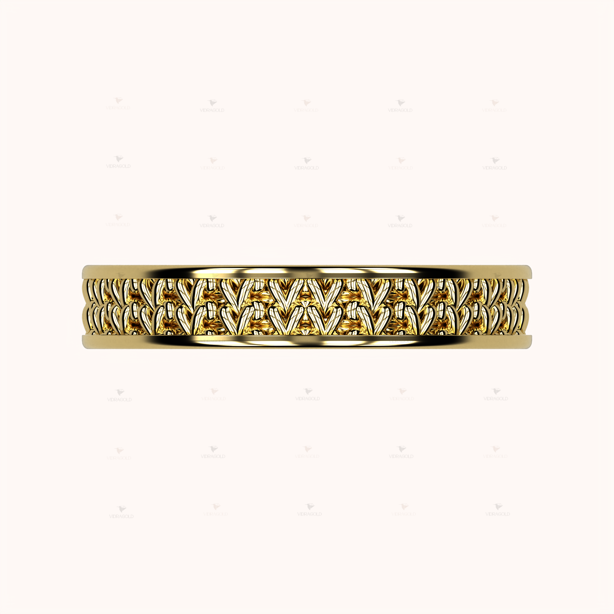 4mm Fisherman’s Stitch Ring – Crochet Collection (14k Gold)