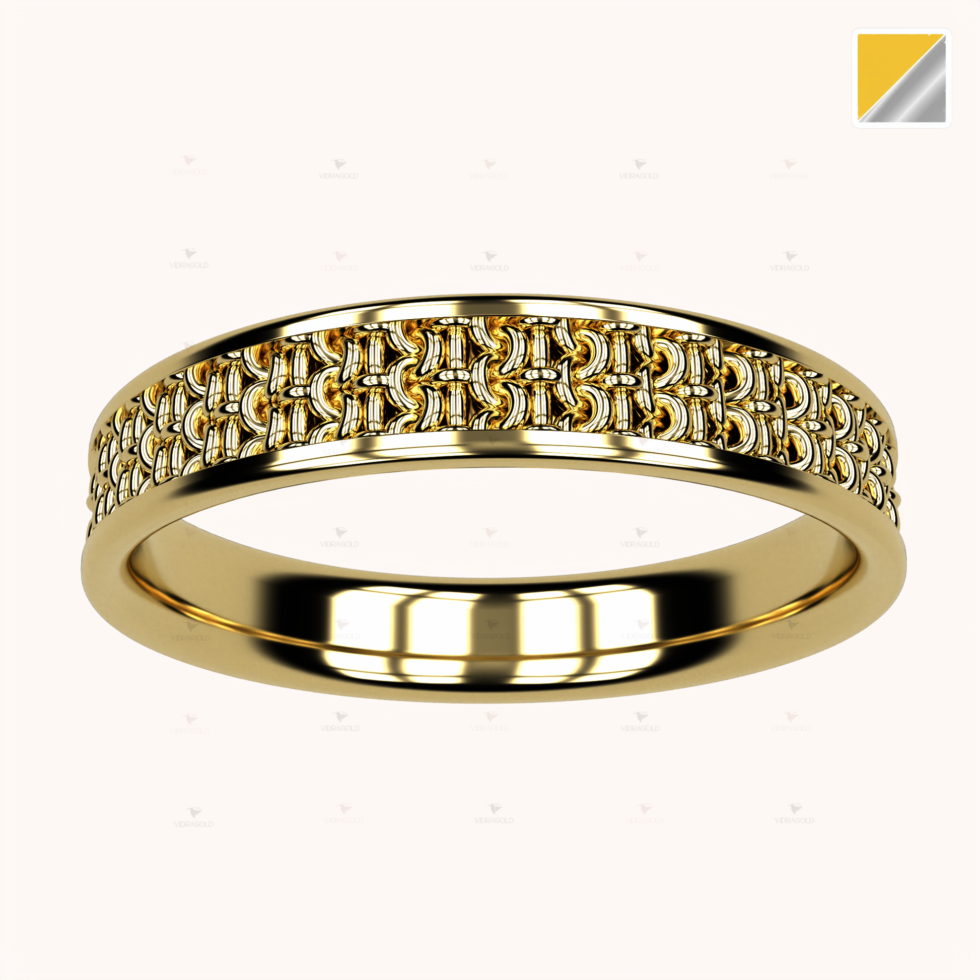 4mm Single Crochet Ring – Crochet Collection (14k Gold)