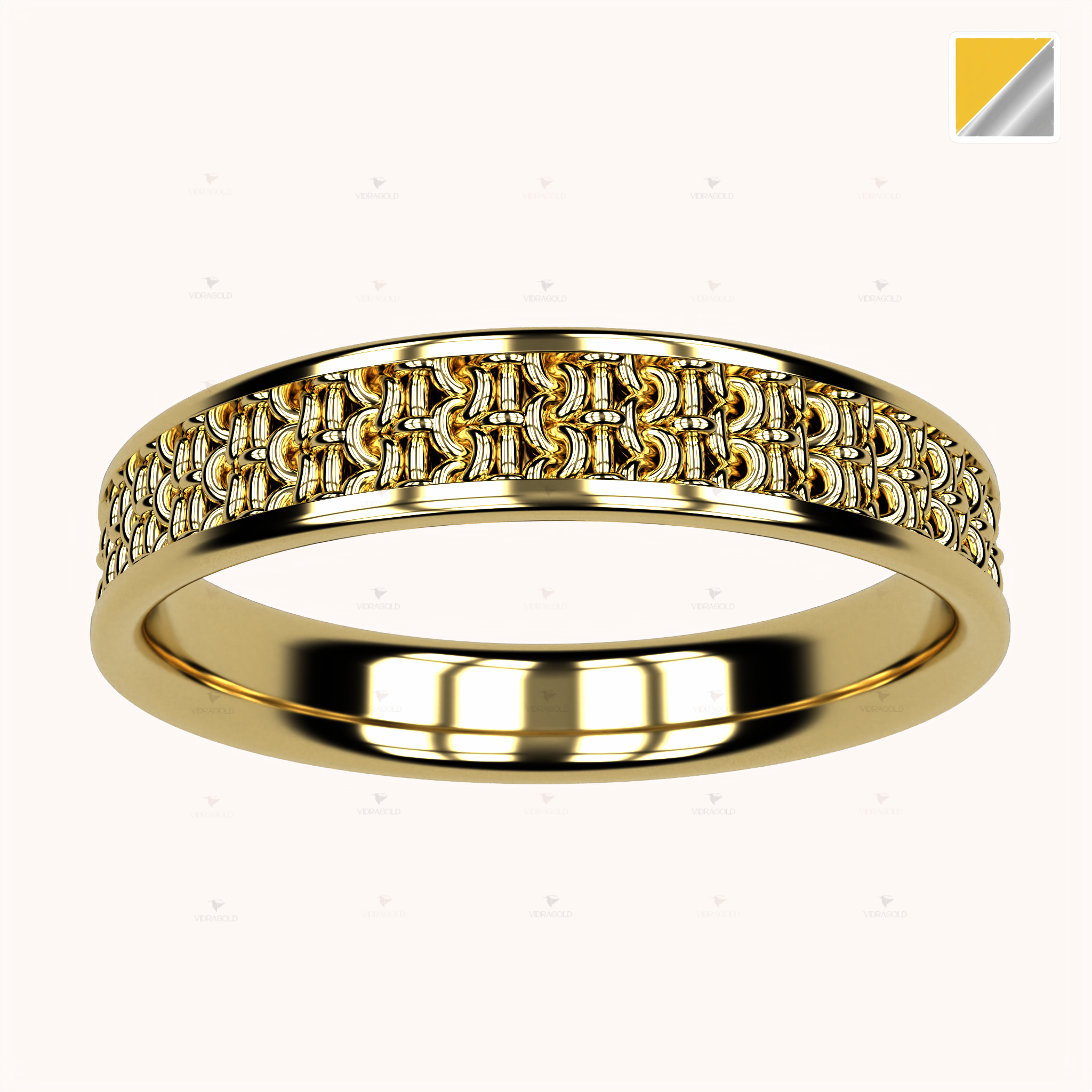 4mm Single Crochet Ring – Crochet Collection (14k Gold)