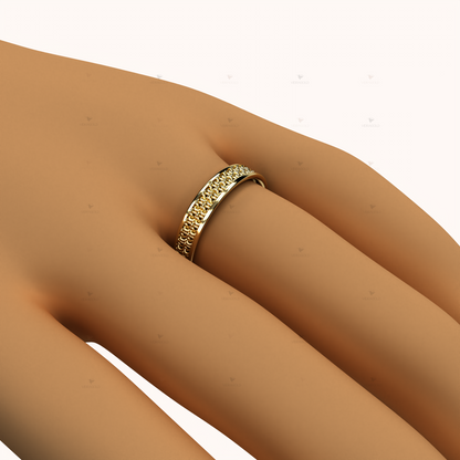 4mm Single Crochet Ring – Crochet Collection (14k Gold)