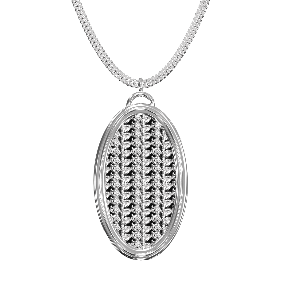 Crochet Necklace Victoria - 925 Sterling Silver - VIDRAGOLD Crochet Collection