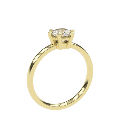 JANE 1ct Lab Diamond Round Engagement Ring Brilliant, 14K Gold