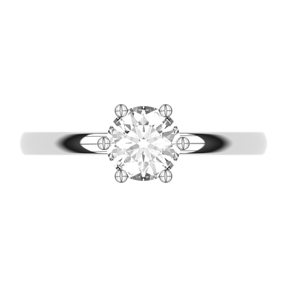 JANE 1ct Lab Diamond Round Engagement Ring Brilliant, 14K Gold