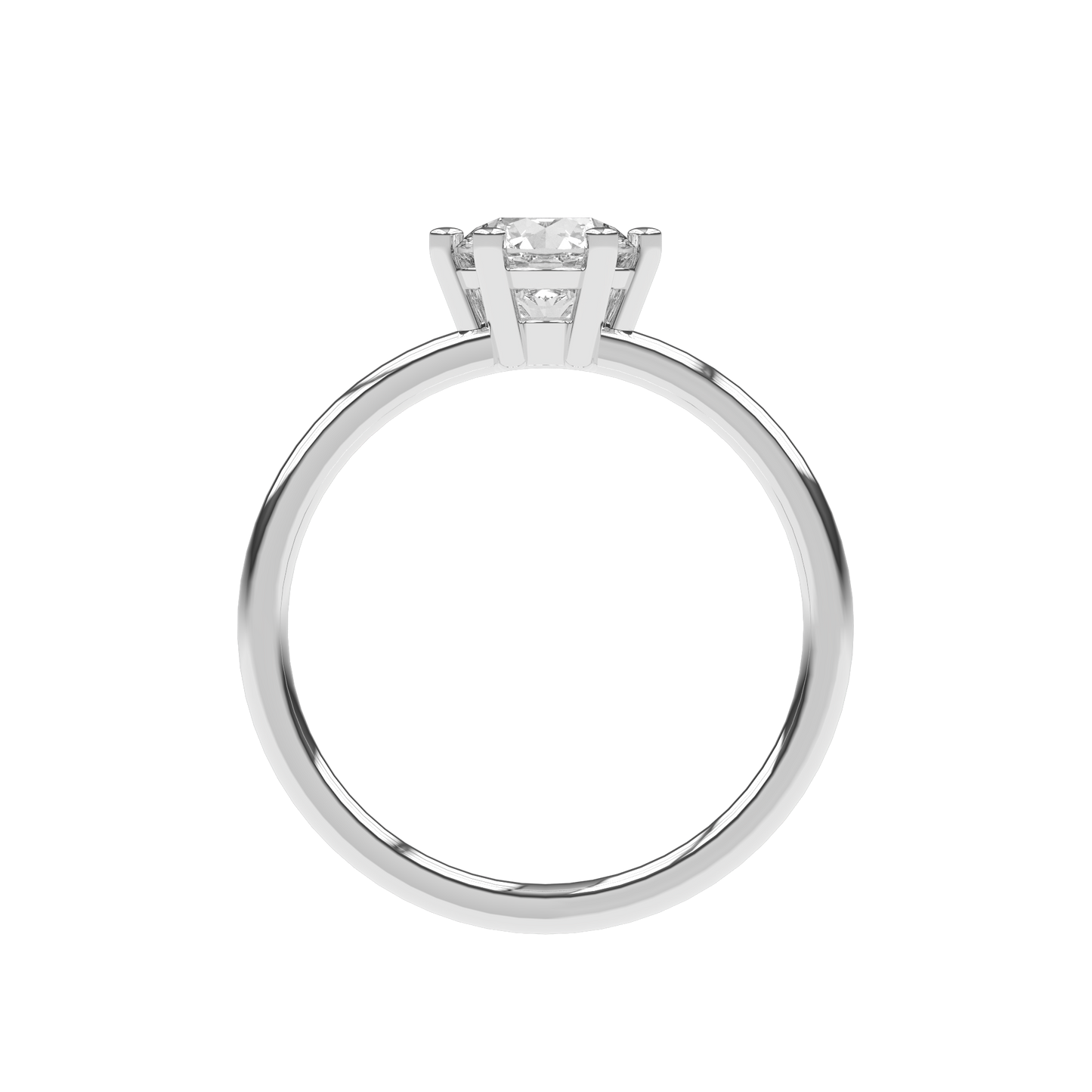 JANE 1ct Lab Diamond Round Engagement Ring Brilliant, 14K Gold