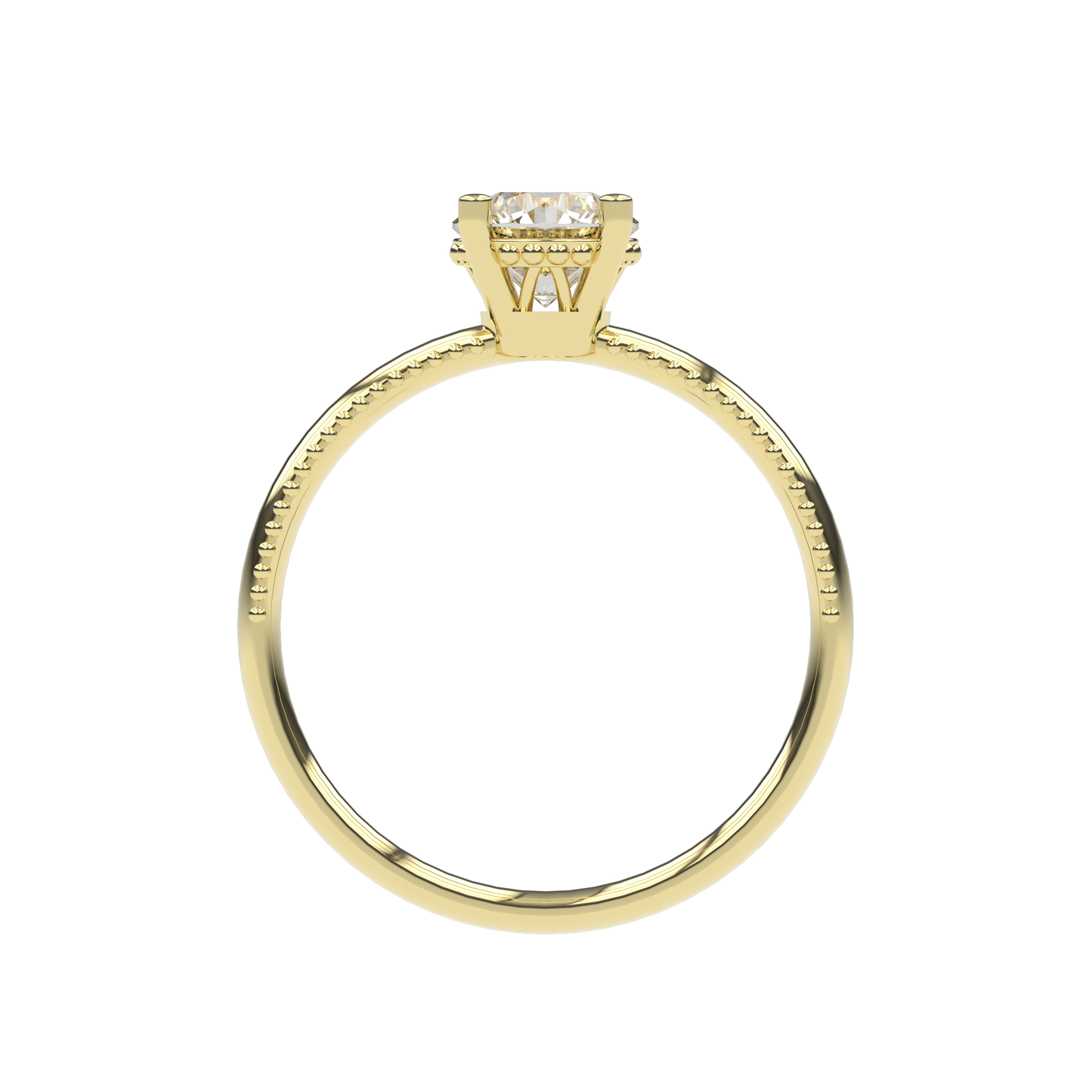 LISA 1ct Lab Diamond Round Engagement Ring Brilliant, 14K Gold