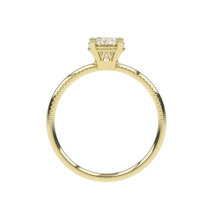 LISA 1ct Lab Diamond Round Engagement Ring Brilliant, 14K Gold