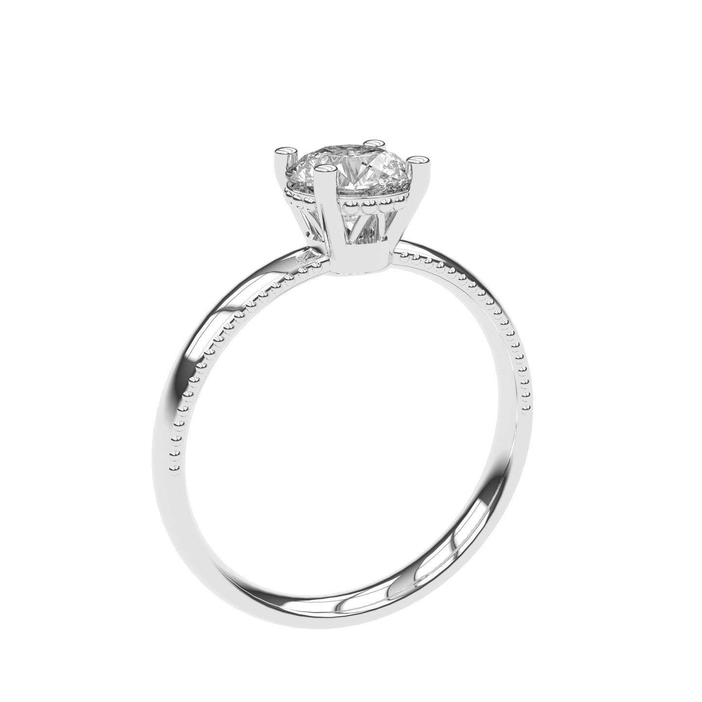 LISA 1ct Lab Diamond Round Engagement Ring Brilliant, 14K Gold