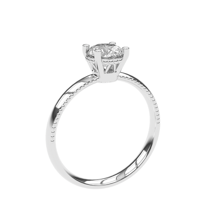 LISA 1ct Lab Diamond Round Engagement Ring Brilliant, 14K Gold