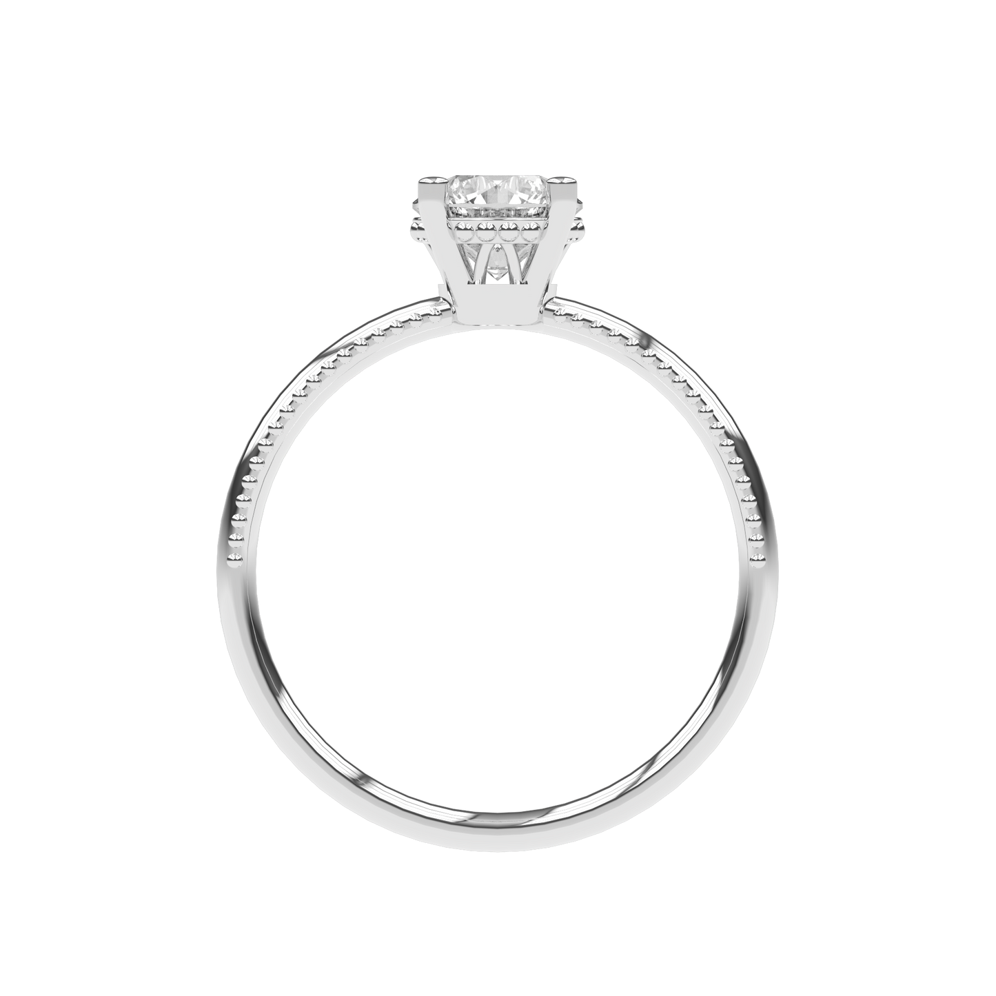 LISA 1ct Lab Diamond Round Engagement Ring Brilliant, 14K Gold
