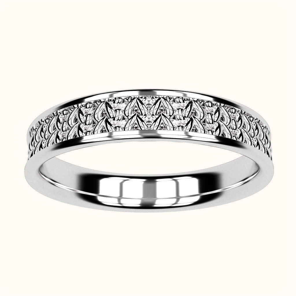 4mm Fischerstich-Ring – Häkel-Kollektion (925 Sterling Silber)