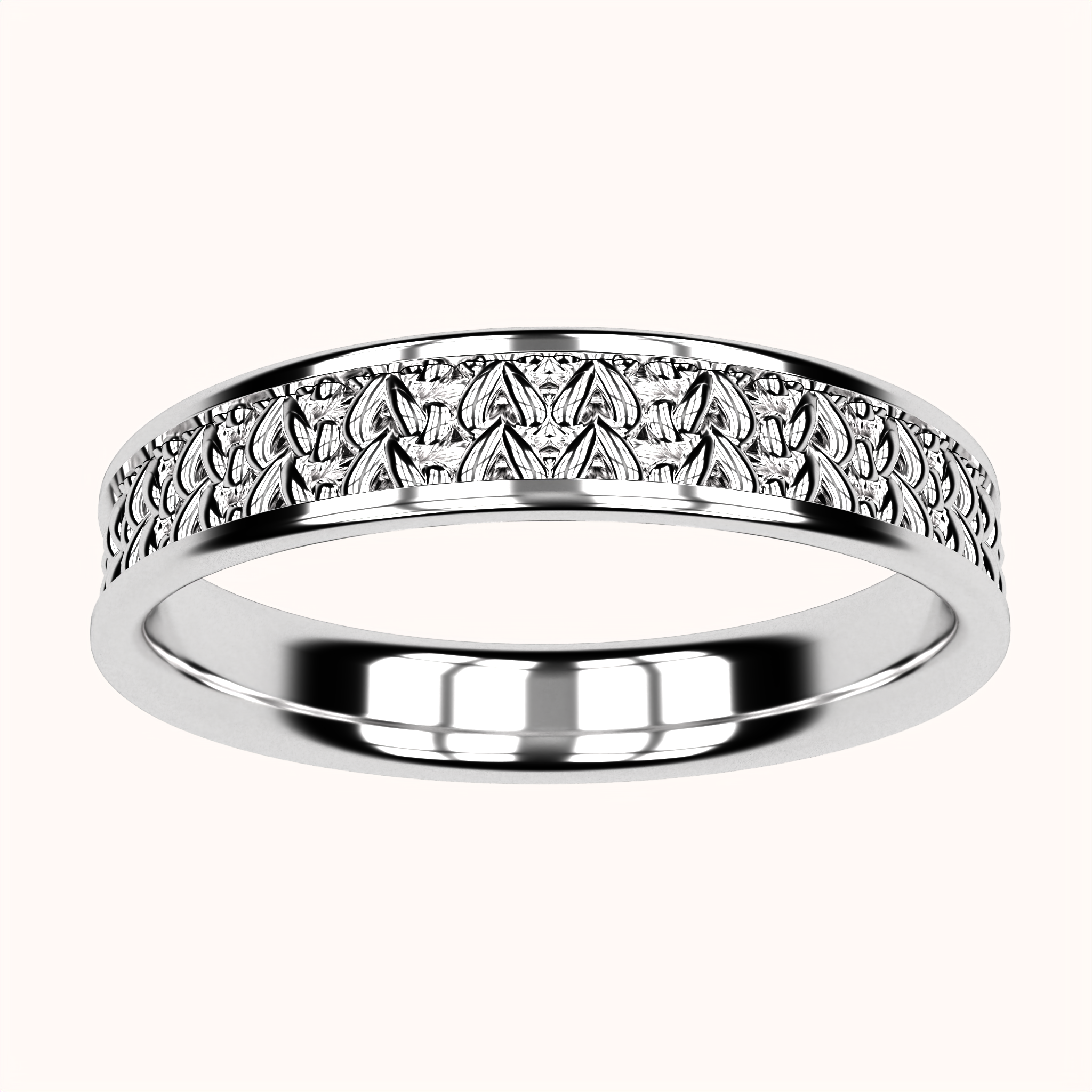 4mm Fischerstich-Ring – Häkel-Kollektion (925 Sterling Silber)