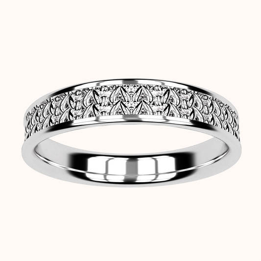 4mm Fisherman's Stitch Ring – Crochet Collection (925 Sterling Silber)