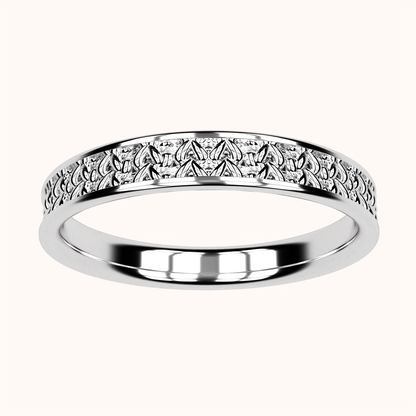 3mm Fisherman's Stitch Ring – Crochet Collection (925 Sterling Silver)