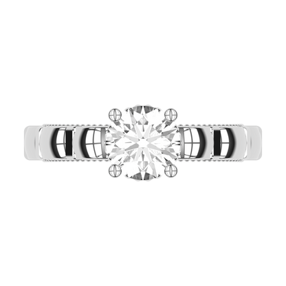 STELLA 1ct Lab Diamond Round Engagement Ring, 14K Gold