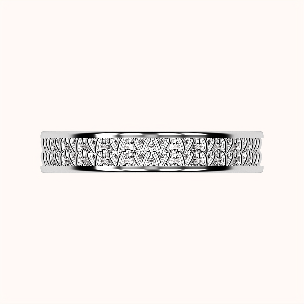 4mm Fischerstich-Ring – Häkel-Kollektion (925 Sterling Silber)