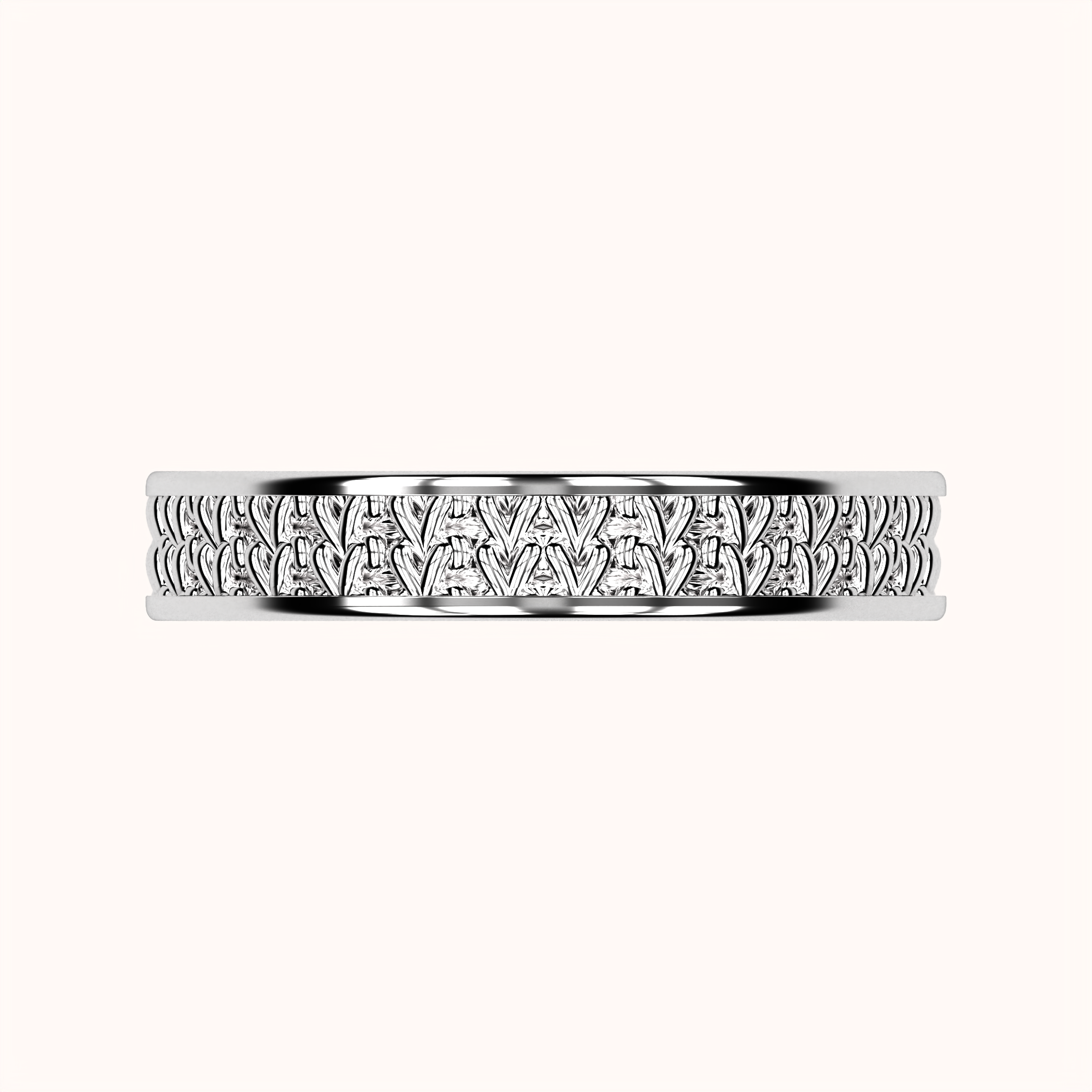 4mm Fischerstich-Ring – Häkel-Kollektion (925 Sterling Silber)