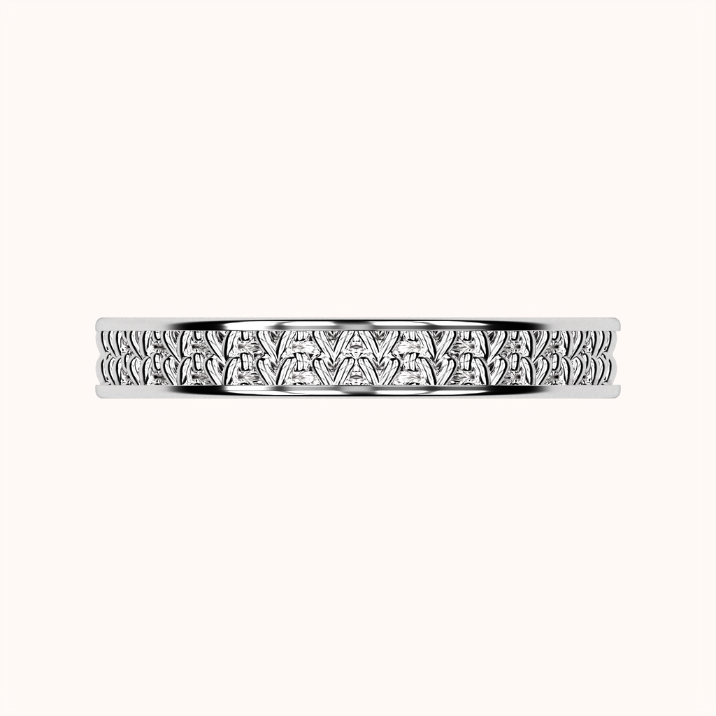 3mm Fisherman's Stitch Ring – Crochet Collection (925 Sterling Silber)