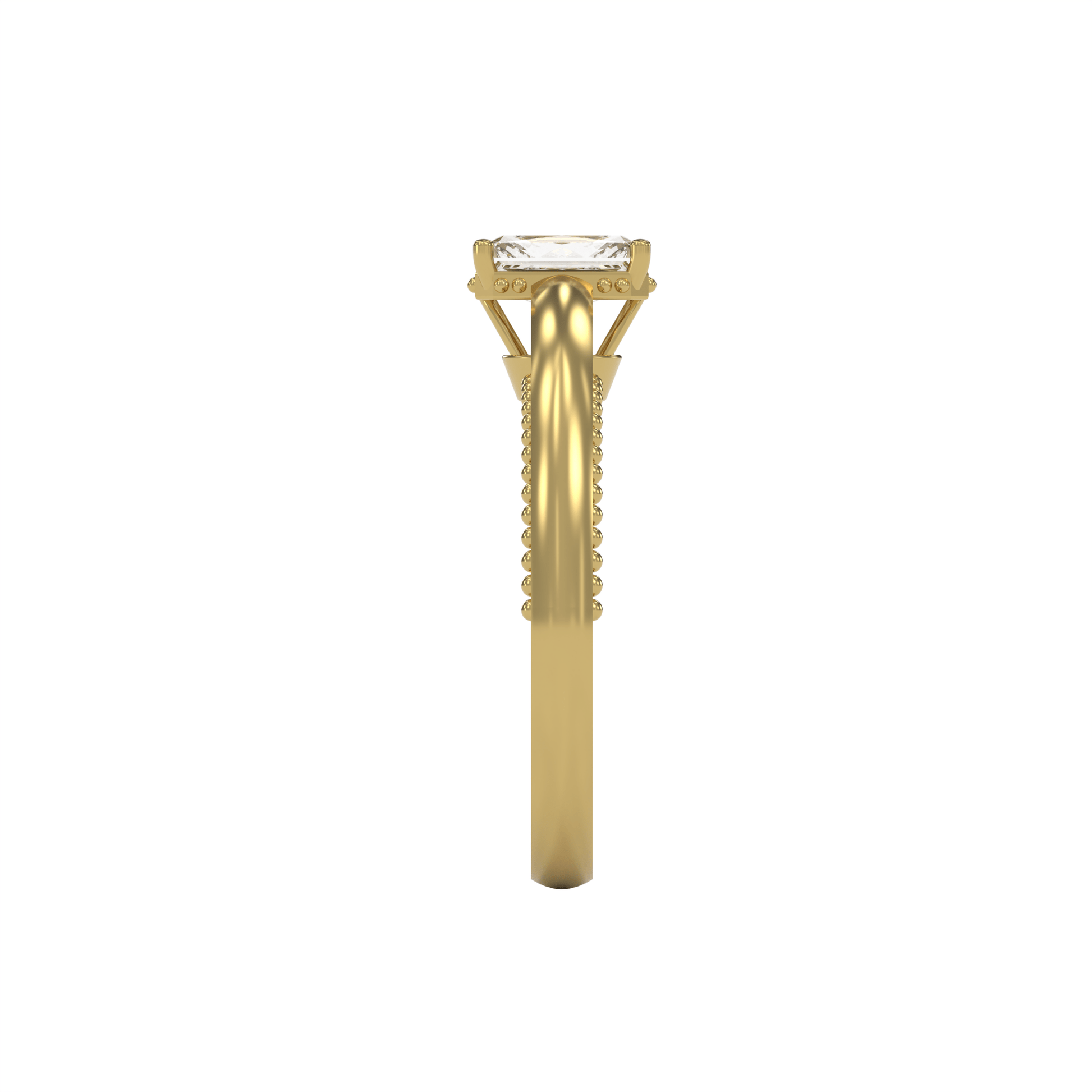 DORA 1ct Labor Diamant Radiant Verlobungsring, 14K Gold