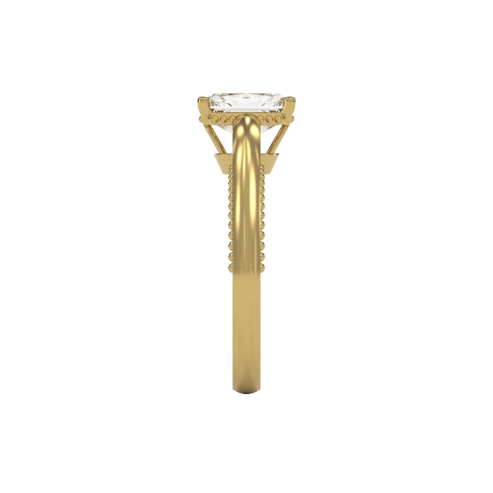 DORA 2ct Labor Diamant Radiant Verlobungsring, 14K Gold