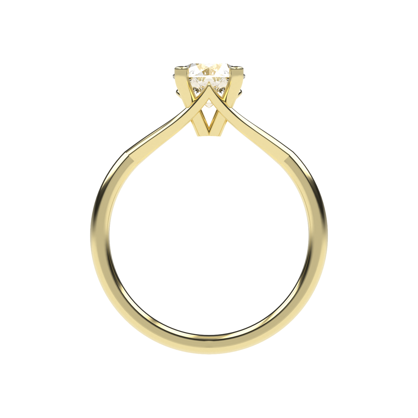 Amelia - 1ct Signature High Setting | 14K Gold | 1ct Brilliant geschliffener Zirkonia