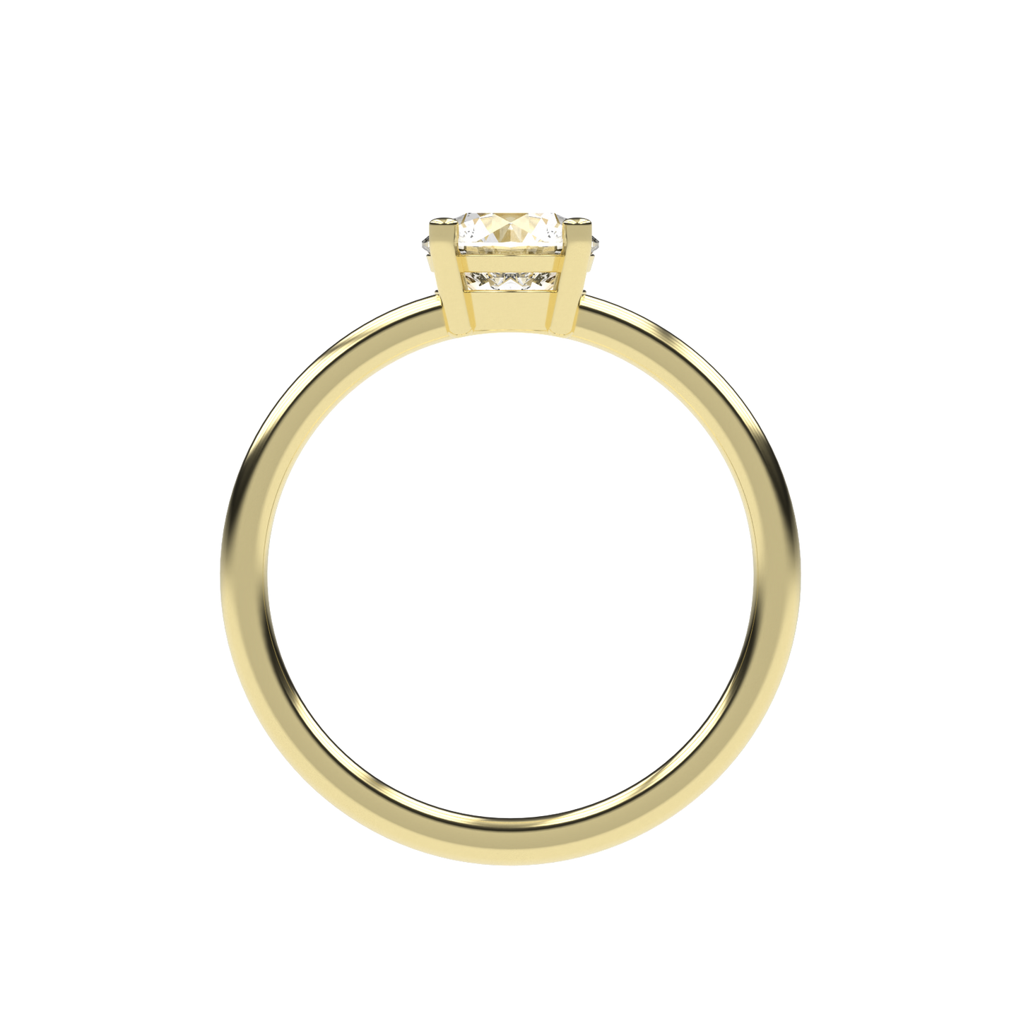 Clara - 1ct Low Setting | 14K Gold | 1ct Brilliant Cut Zirconia