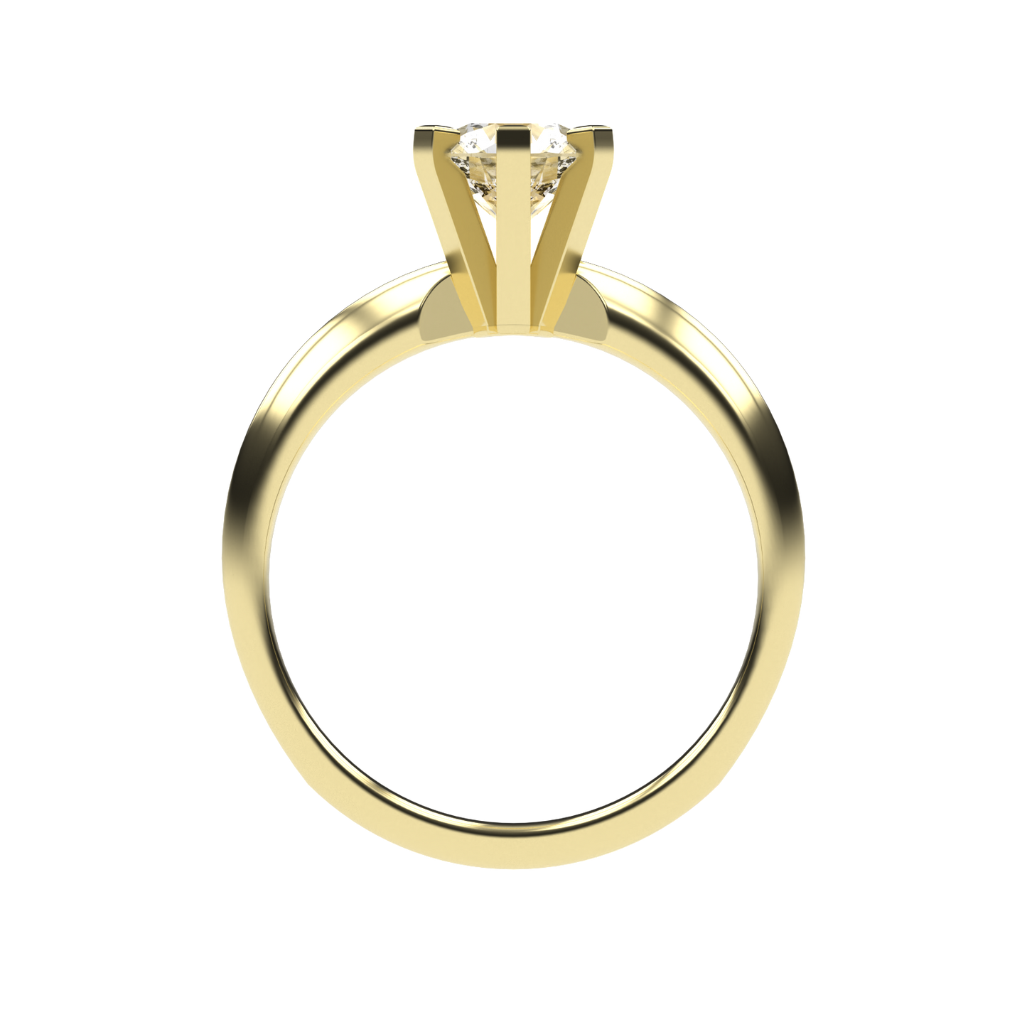 Sophia - 1ct Six Prong High Setting | 14K Gold | 1ct Brilliant geschliffener Zirkonia