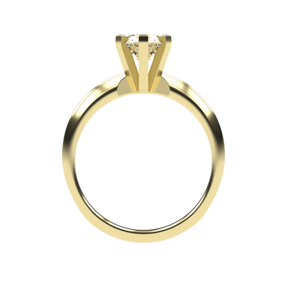 Sophia - 1ct Six Prong High Setting | 14K Gold | 1ct Brilliant geschliffener Zirkonia