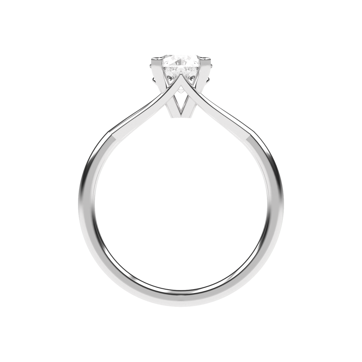 Amelia - 1ct Signature High Setting | 14K Gold | 1ct Brilliant geschliffener Zirkonia