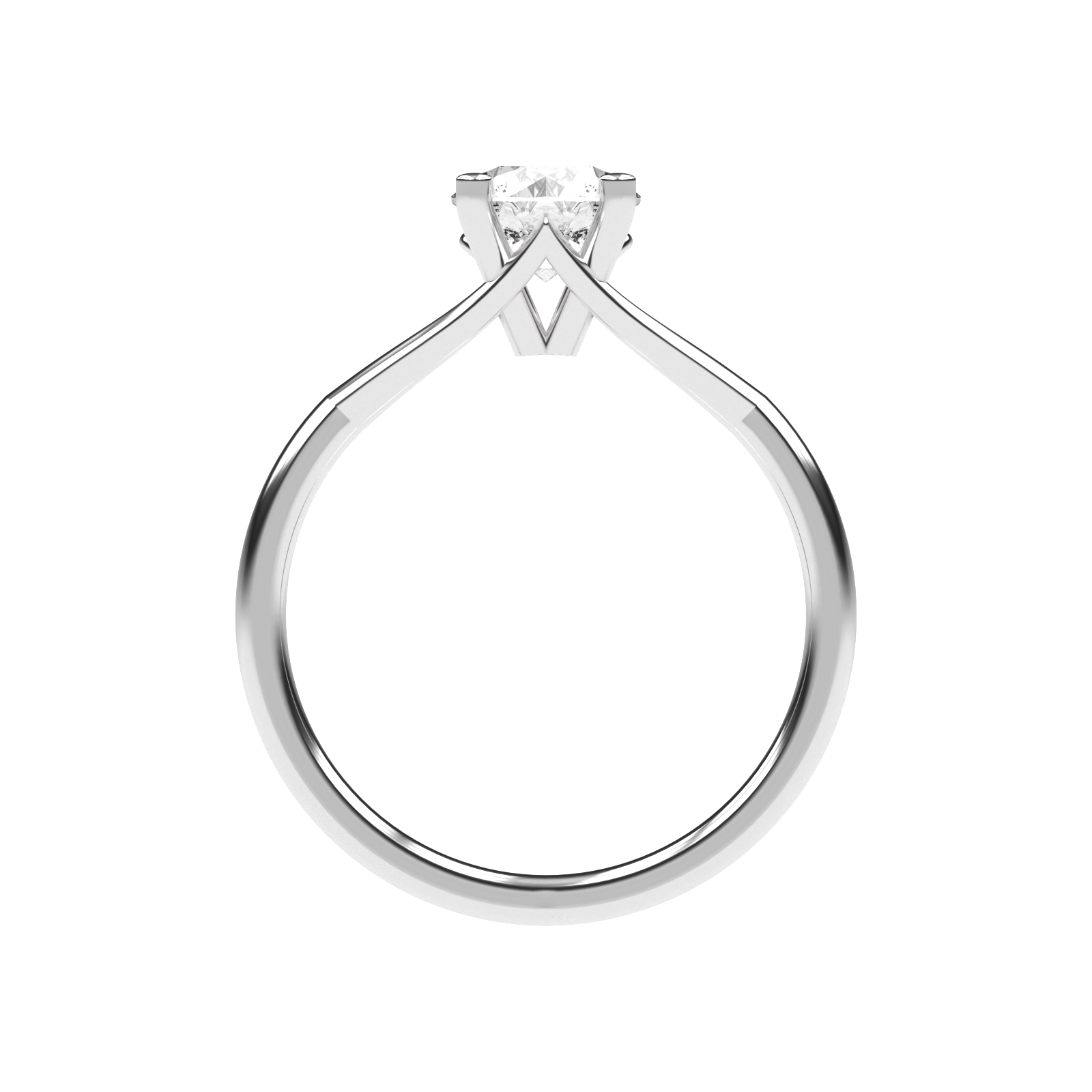 Amelia - 1 Karat Signature Hochfassung | 14 Karat Gold | 1 Karat Brillant
