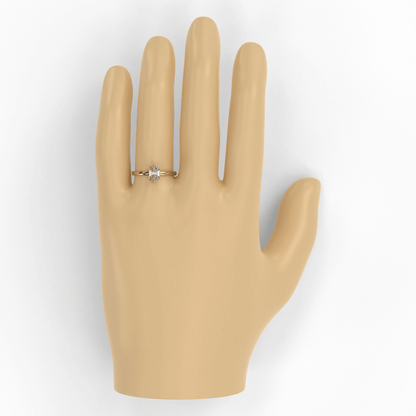 JANE 1ct Labor Diamant Radiant Verlobungsring, 14K Gold