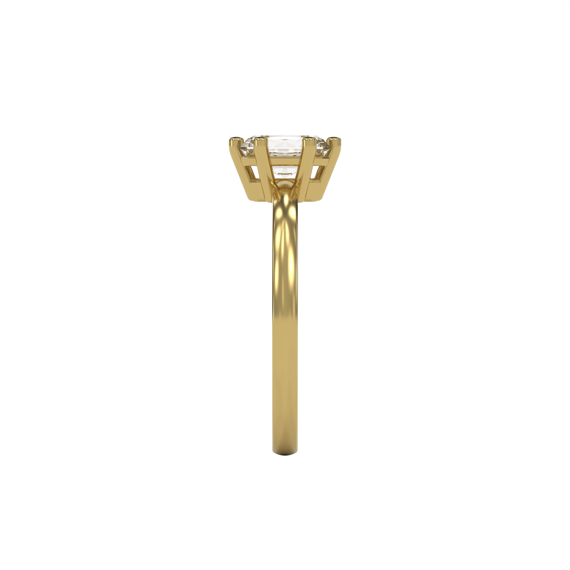 JANE 1ct Labor Diamant Radiant Verlobungsring, 14K Gold